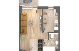 Apartament 1 camera, 40.24mp, etaj intermediar, zona Nicolina 