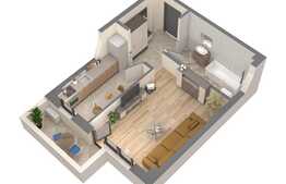 Apartament 1 camera, 40.77 mp, etaj intermediar, zona Nicolina