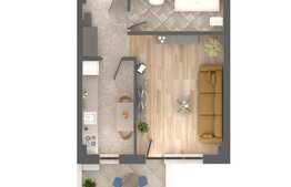 Apartament 1 camera, 40.77 mp, etaj intermediar, zona Nicolina