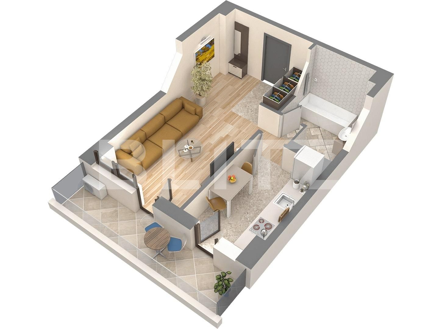 Garsonieră de vânzare Nicolina - 94675AV | BLITZ Iași | Poza1