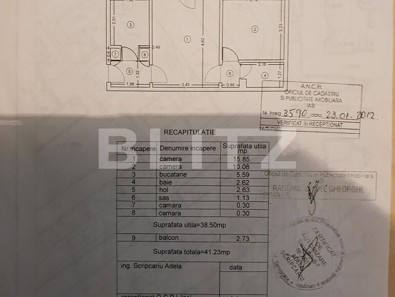 Apartament de vânzare 2 camere Mircea cel Batran - 95825AV | BLITZ Iași | Poza1