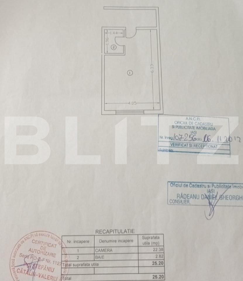 Garsonieră de vânzare Visani - 95830AV | BLITZ Iași | Poza1