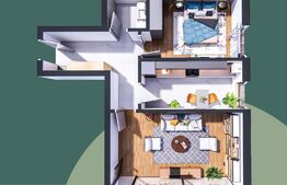 Apartament de 2 camere, 1 loc de parcare, decomandat, zona Hlincea