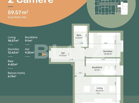 Apartament de vânzare 2 camere Hlincea - 96323AV | BLITZ Iași | Poza4