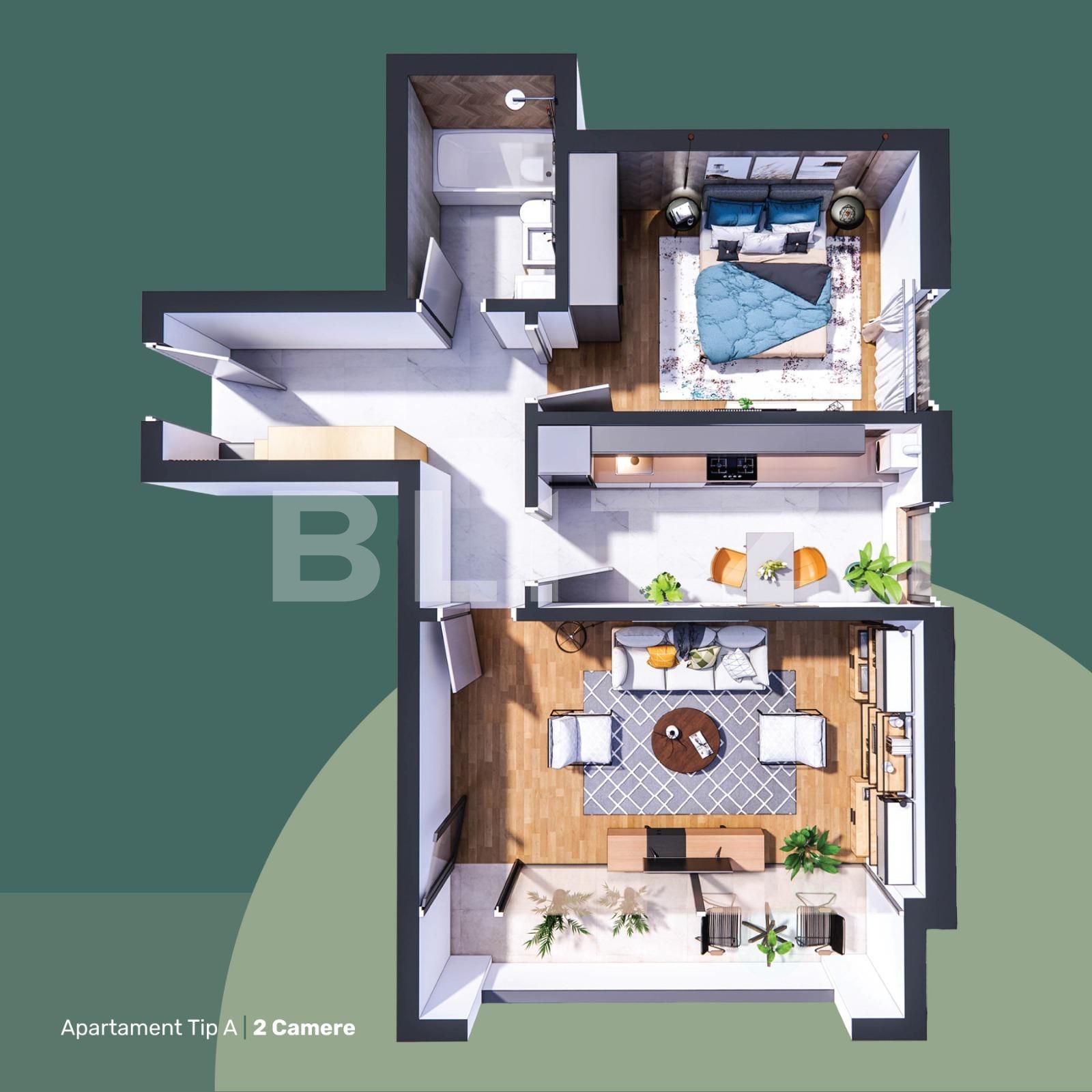 Apartament de vânzare 2 camere Hlincea - 96323AV | BLITZ Iași | Poza3