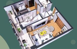 Apartament de 2 camere, decomandat, 62mp, zona Hlincea