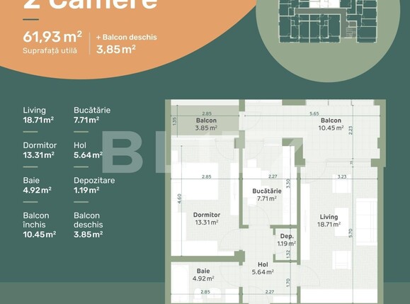 Apartament de vânzare 2 camere Hlincea - 96324AV | BLITZ Iași | Poza3