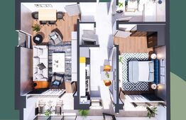 Apartament de 2 camere, decomandat, 2 balcoane, zona Hlincea