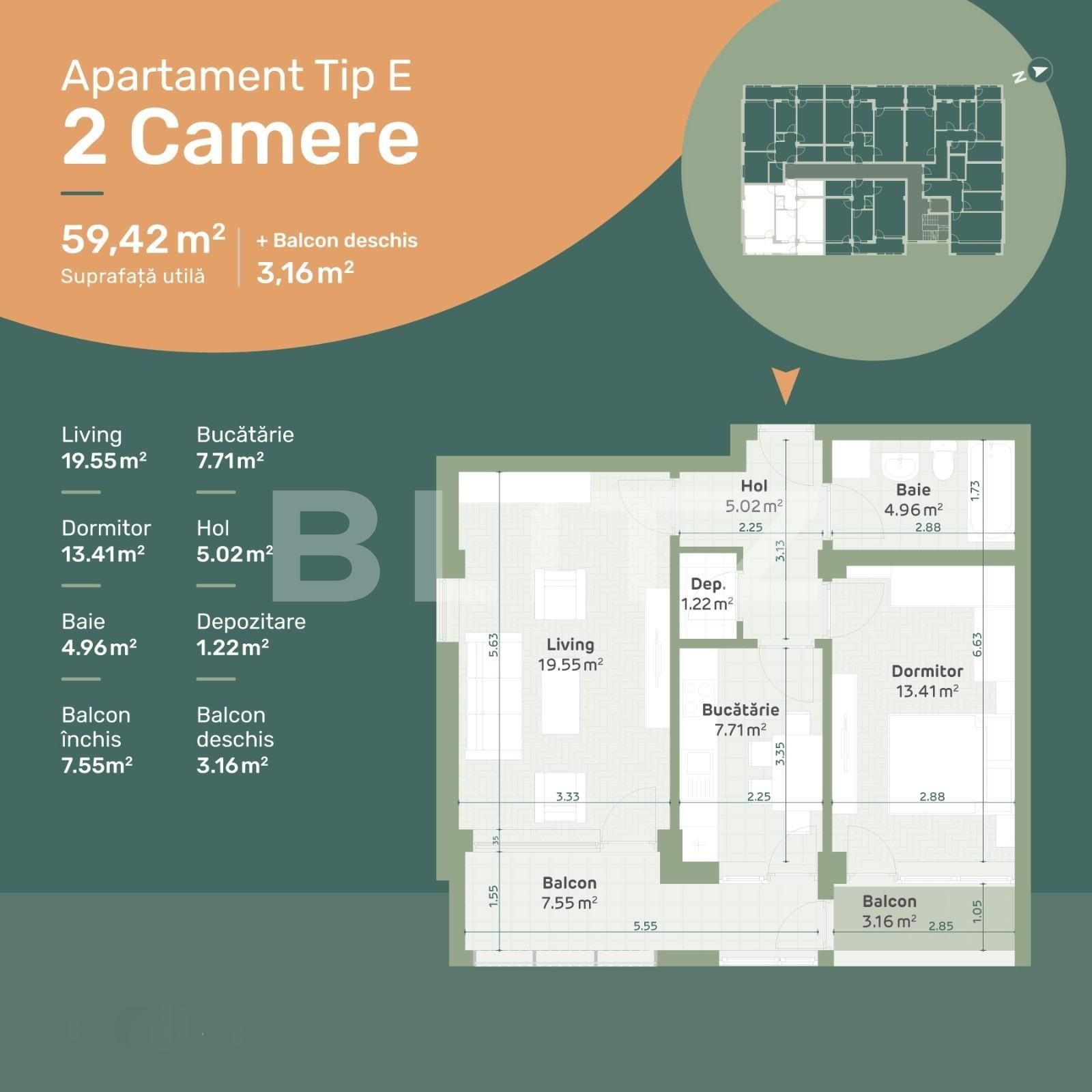 Apartament de vânzare 2 camere Hlincea - 96326AV | BLITZ Iași | Poza5