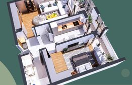 Apartament de 2 camere, decomandat, 61mp, zona Hlincea
