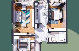 Apartament de 3 camere, decomandat, 2 bai, 76mp, 1 loc de parcare, zona Hlincea