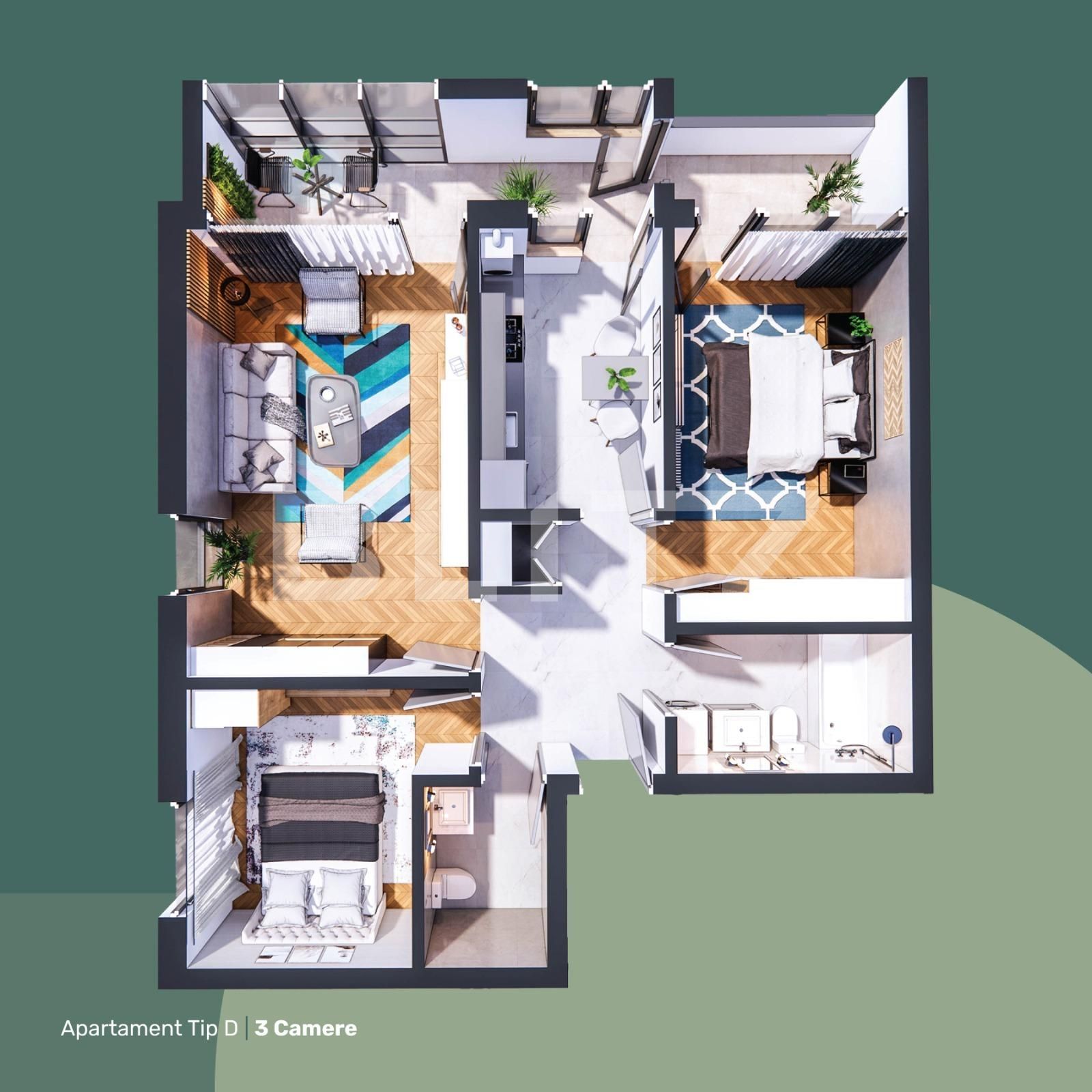 Apartament de vânzare 3 camere Hlincea - 96330AV | BLITZ Iași | Poza2