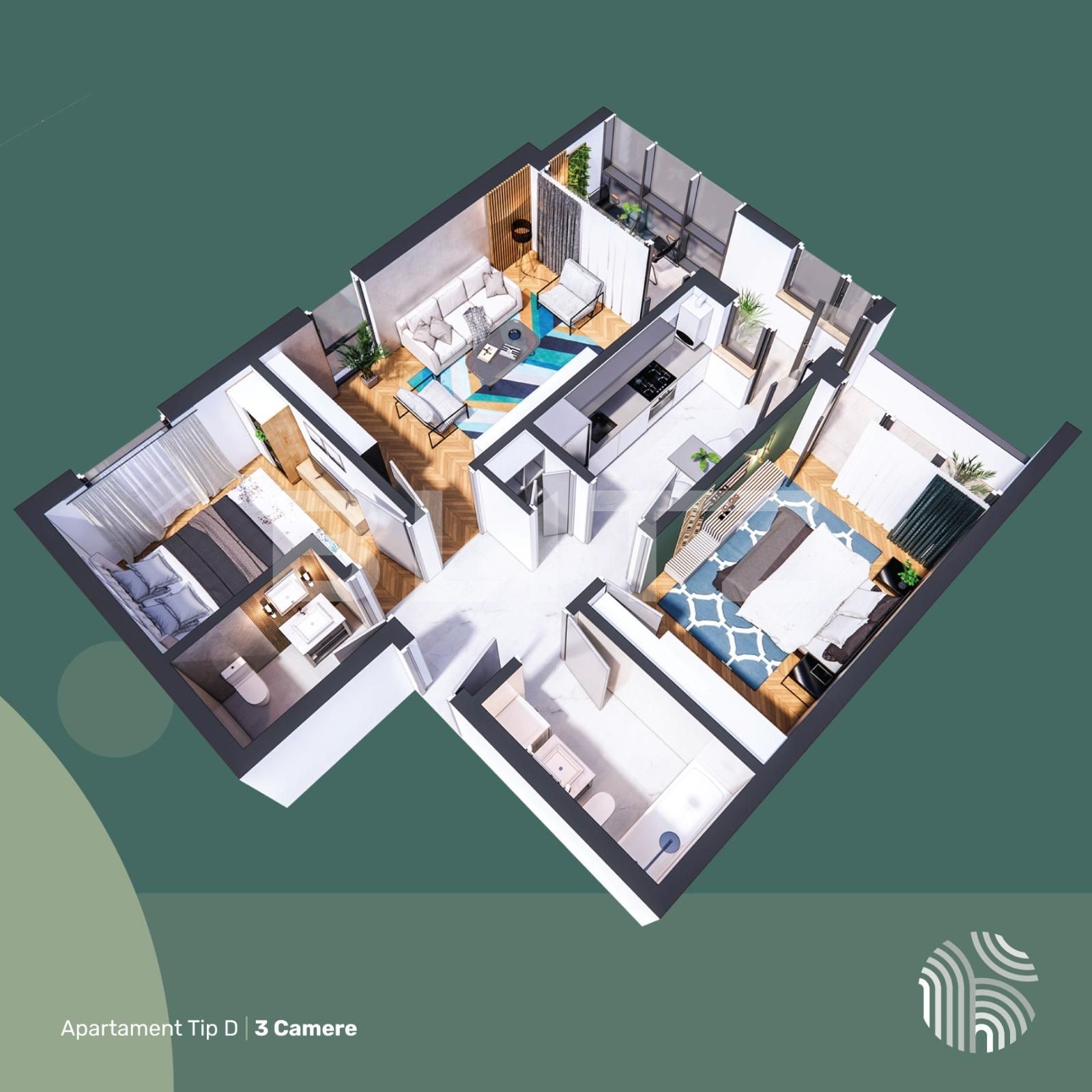 Apartament de vânzare 3 camere Hlincea - 96330AV | BLITZ Iași | Poza3