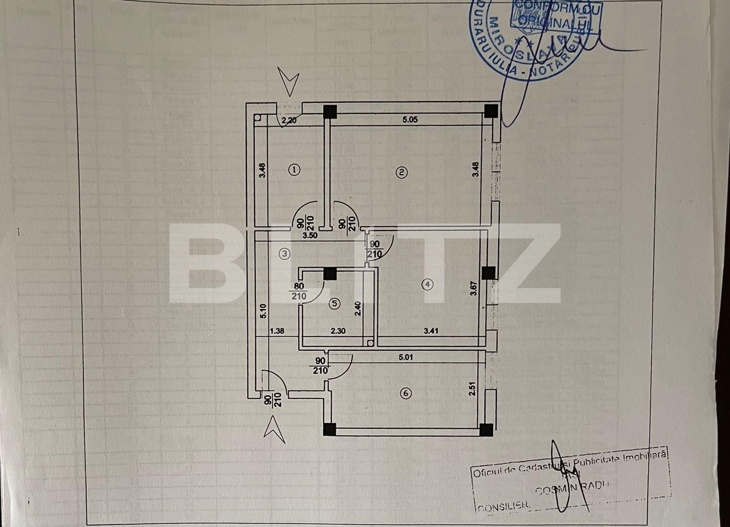Apartament de 3 camere, 66 mp, terasa individuala, cartier Visoianu