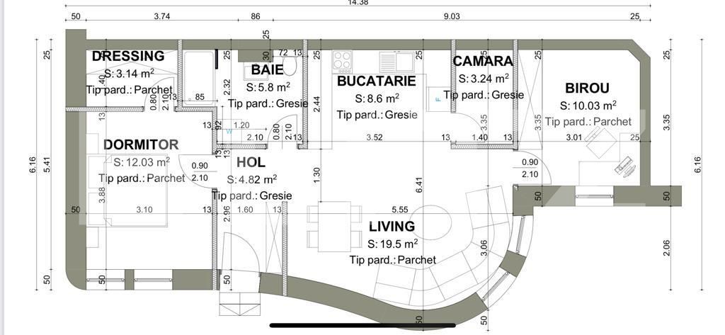 Apartament de închiriat 3 camere Central - 108657AI | BLITZ Oradea | Poza15