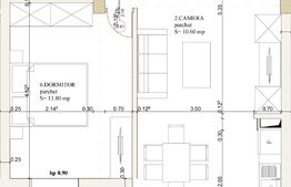 Apartament 2 camere, 60.40 mp, cartierul Oncea