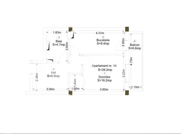 Garsonieră de vânzare Oncea - 132041AV | BLITZ Oradea | Poza2