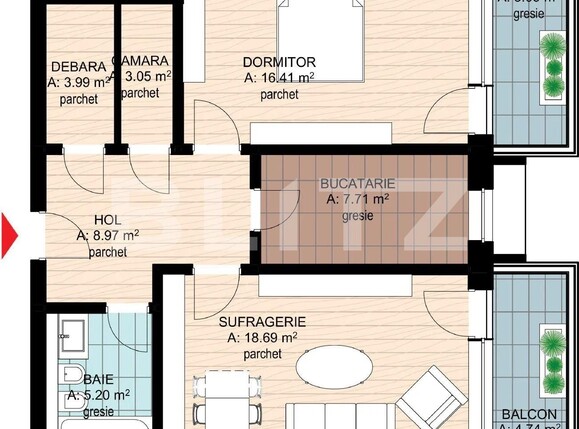 Apartament de vânzare 2 camere Nufarul - 136570AV | BLITZ Oradea | Poza1