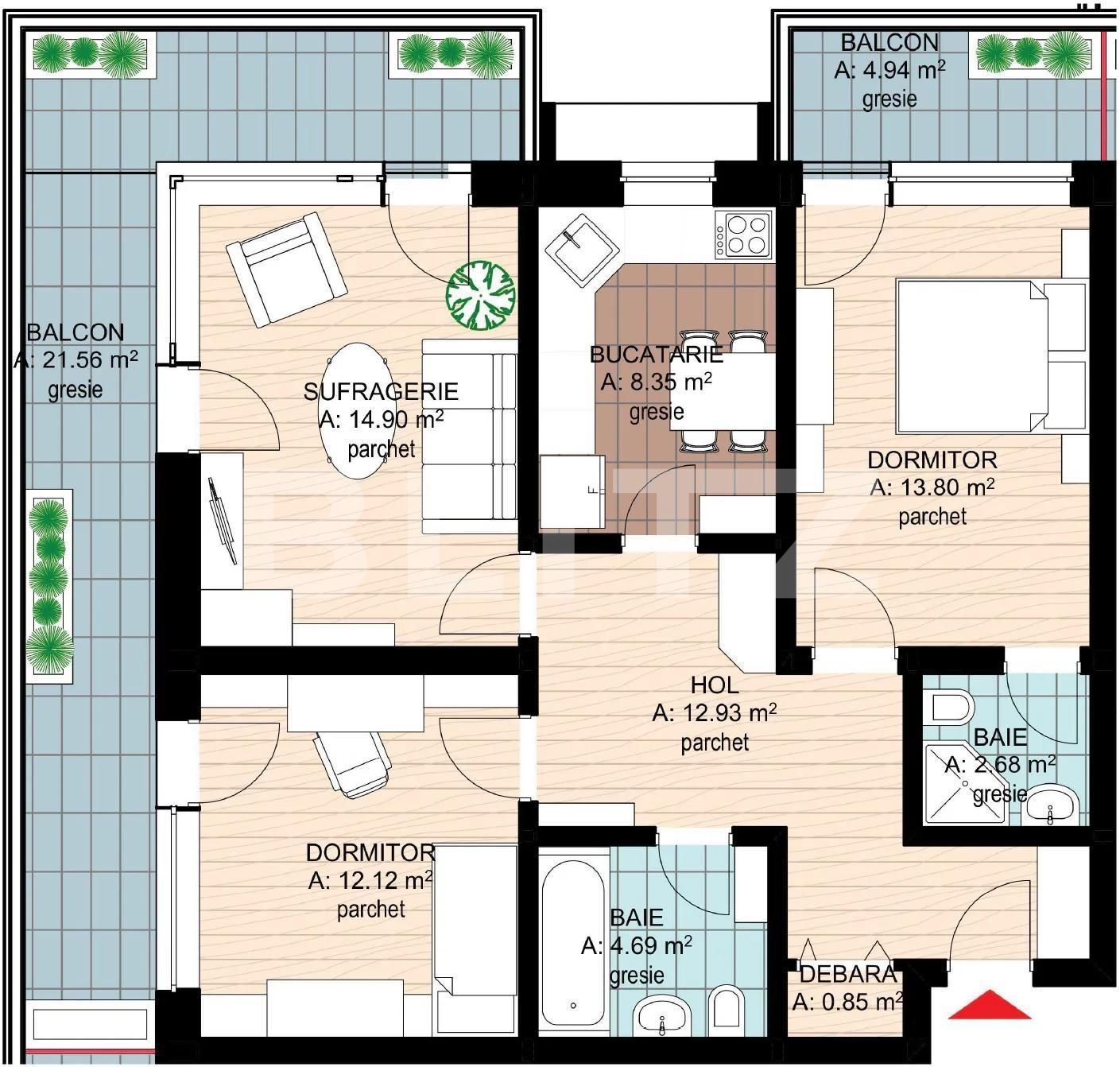 Apartament de vânzare 3 camere Nufarul - 136574AV | BLITZ Oradea | Poza2