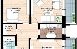 Apartamente 3 Camere bloc nou - Milano 5