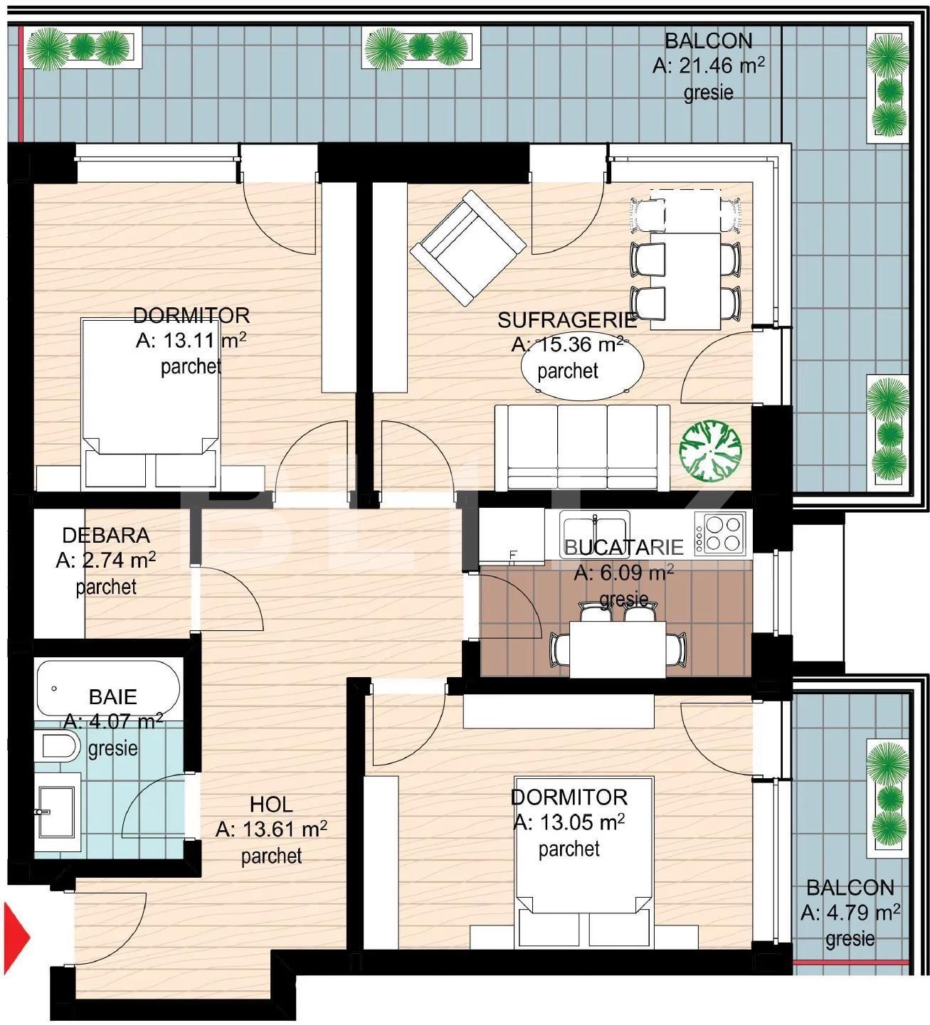 Apartament de vânzare 3 camere Nufarul - 136589AV | BLITZ Oradea | Poza2