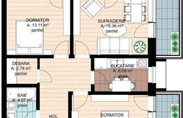 Apartamente de 3 camere bloc nou - Milano 5
