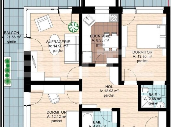 Apartament de vânzare 3 camere Nufarul - 141380AV | BLITZ Oradea | Poza2