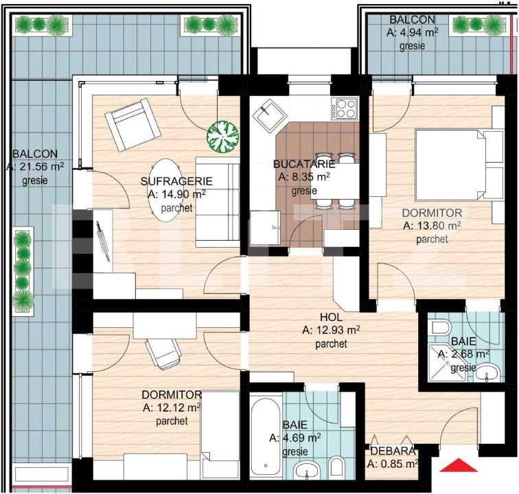 Apartament de vânzare 3 camere Nufarul - 141380AV | BLITZ Oradea | Poza2