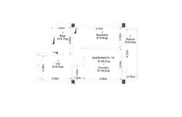 Apartament de 1 camera intr-o zona rezidentiala, semifinisat, cartier Oncea