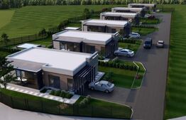 Casă nouă mediteraneană pasivă 3 camere, 105 mp utili, teren 630 mp, drum privat