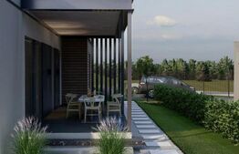 Casă nouă mediteraneană pasivă 3 camere, 105 mp utili, teren 630 mp, drum privat