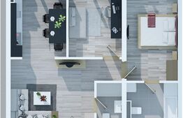 Apartament cu 3 camere mobilat si utilat, cu parcare si Terasa in West Rezidence