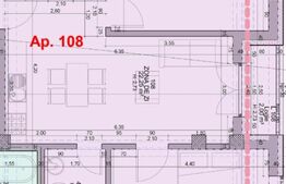 Apartament cu 3 camere, 55,28 mp, într-un bloc nou, zona ultracentrala