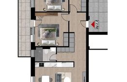 Apartament spațios, 125,21 mp, bloc nou – Etajul 2, Zona Dacia