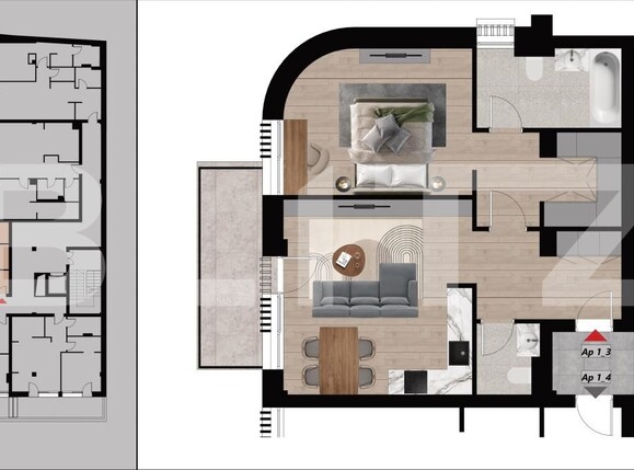 Apartament de vânzare 2 camere Dacia - 164814AV | BLITZ Oradea | Poza1