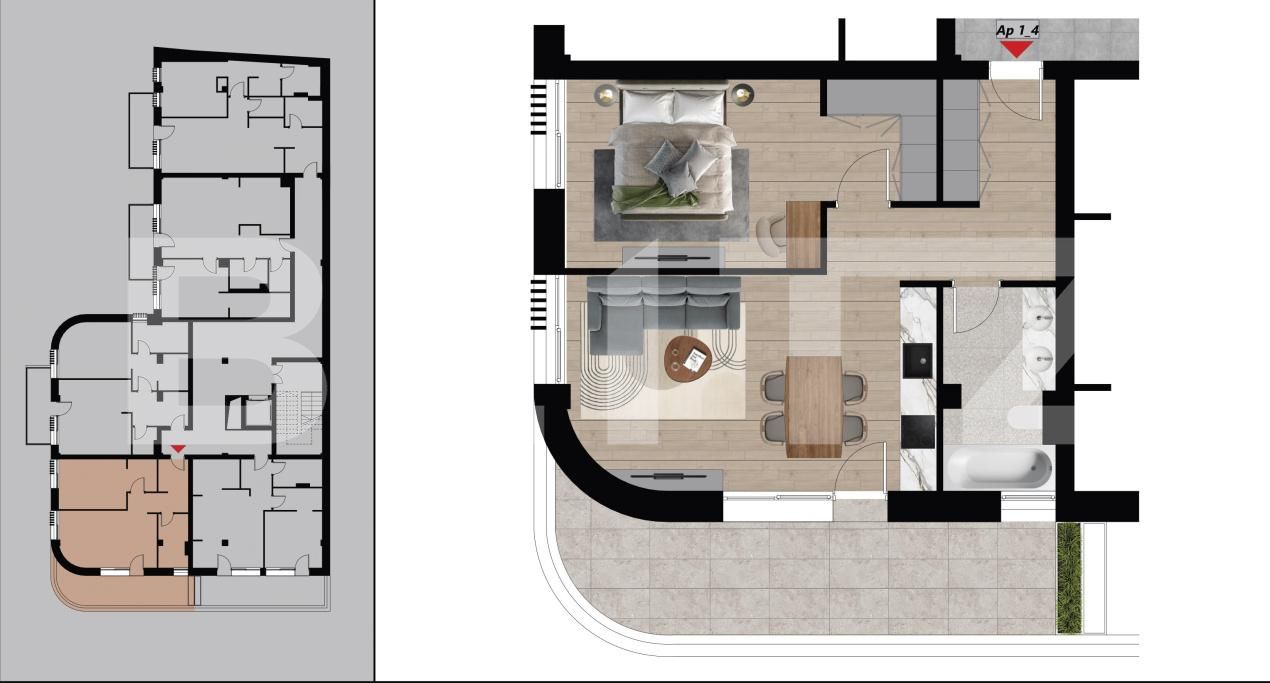 Apartament de vânzare 2 camere Dacia - 164816AV | BLITZ Oradea | Poza1
