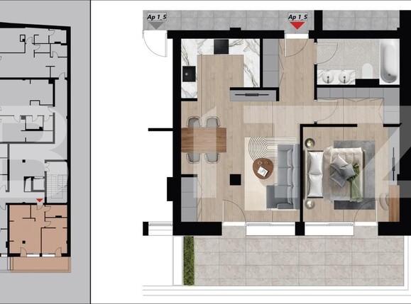 Apartament de vânzare 2 camere Dacia - 164817AV | BLITZ Oradea | Poza1
