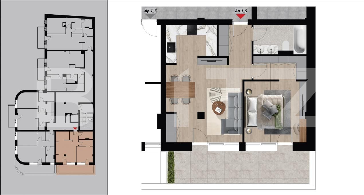 Apartament de vânzare 2 camere Dacia - 164817AV | BLITZ Oradea | Poza1