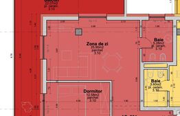 Apartament cu 2 camere, 71.23 mp, etajul 2/3, bloc nou, balcon generos