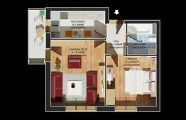 Apartament cu 2 camere, 42 mp, cu parcare, zona Nufarul