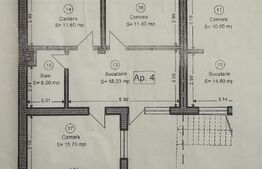 Apartament 3 camere, 64 mp, zona Spitalul Judetean
