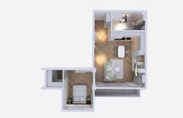 Apartament nou modern, 2 camere, centrala pe gaz si panouri fotovoltaice, Iosia