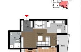 Apartament 2 camere, 56,59 mp, Oradea