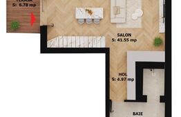 Apartament ultracentral, două nivele cu 2 băi și dressing – EAS Residence