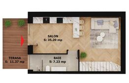 Apartament modern 2 camere cu terasă | Ultracentral - EAS Residence