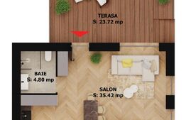 Apartament elegant 2 camere cu terasă – EAS Residence