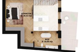 Apartament modern 2 camere cu terasă – EAS Residence