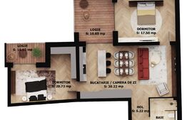 Apartament cu 3 camere în EAS Residence | 2 logii 
