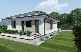 Casa individuala Santandrei cu placa de beton si gard imprejmuire la cheie