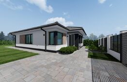 Casa individuala Santandrei cu placa de beton si gard imprejmuire la cheie